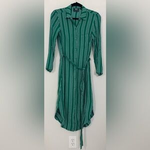 Anthropologie Maeve Martina Striped Shirt Dress